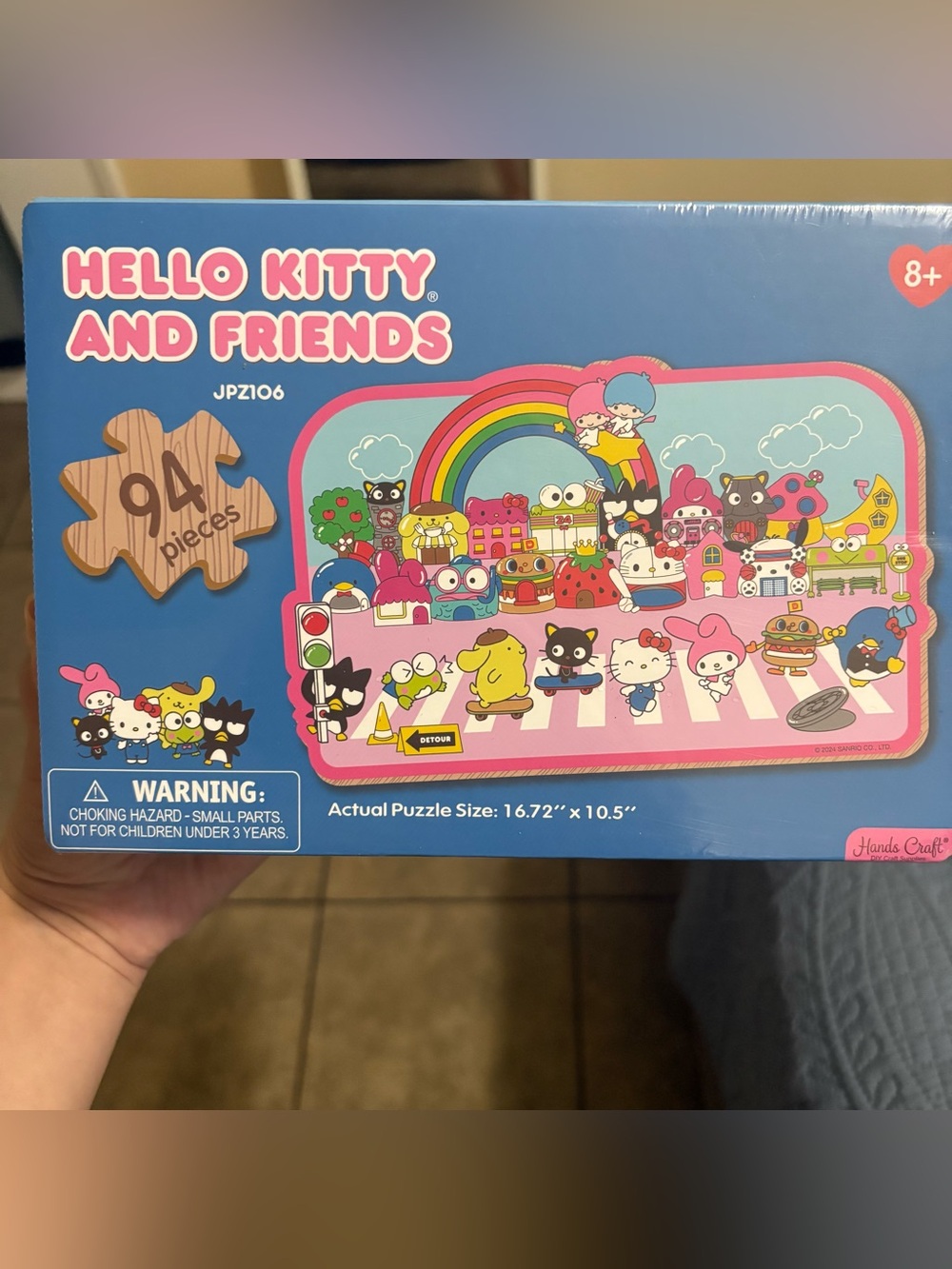 Hello Kitty and Friends Puzzle – Pink, Blue & Rainbow Artwork